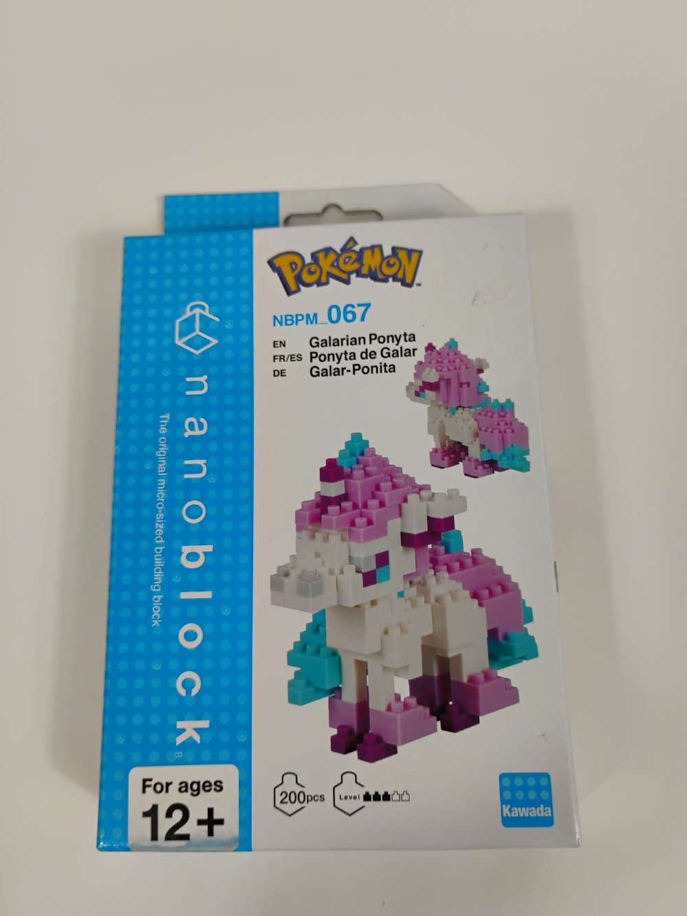 Galarian Ponyta Nanoblock Building Set - Pink, White & Teal